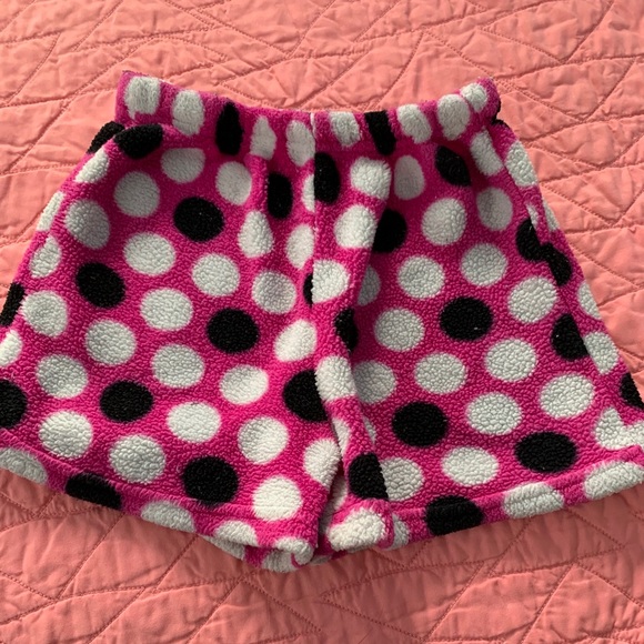 Fancy Girlz Fluffy Polkadotted Pj Shorts - Picture 1 of 3